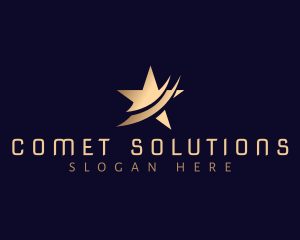 Comet - Star Swoosh Astrology logo design