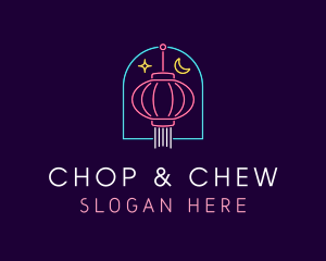 Chinese Lantern Neon Lights Logo