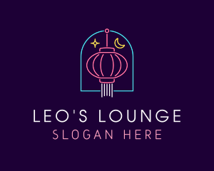 Chinese Lantern Neon Lights logo design