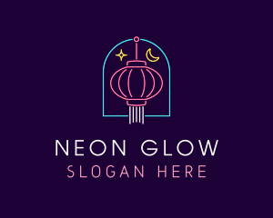 Neon - Chinese Lantern Neon Lights logo design