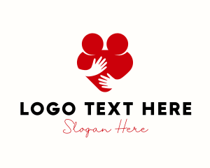 Love - Couple Love Hug logo design