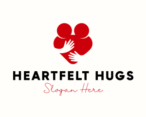 Couple Love Hug logo design