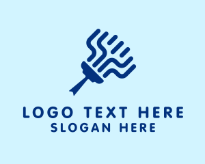 Squeegee - Cleaning Vacuum Cleaner logo design