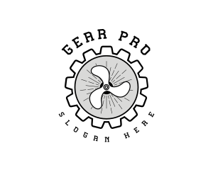 Gear - Mechanic Propeller Gear logo design