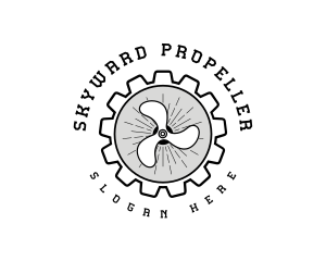 Mechanic Propeller Gear logo design