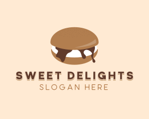 Macaron - Tiramisu Biscuit Dessert logo design