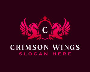 Luxury Pegasus Wings logo design