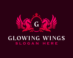 Luxury Pegasus Wings logo design