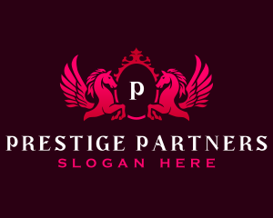 Elite - Luxury Pegasus Wings logo design