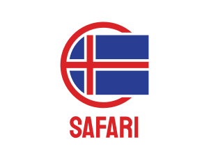 Circle Iceland Flag Logo