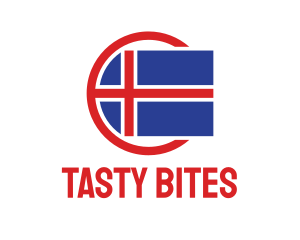 Air Travel - Circle Iceland Flag logo design
