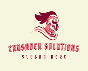 Crusader - Assassin Armor Fighter logo design
