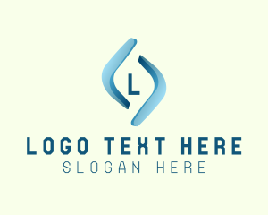 Advertising - Blue 3D Boomerang Business logo design