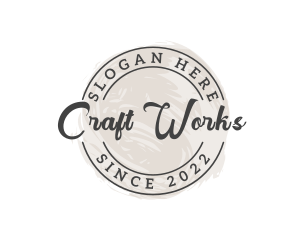 Crafting - Fancy Script Craft logo design