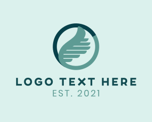 Bird - Modern Wing  Ring logo design