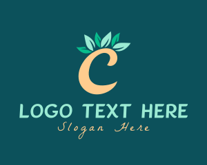 Girly - Eco Leaves Letter C logo design