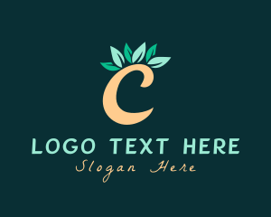 Plant - Eco Leaves Letter C logo design