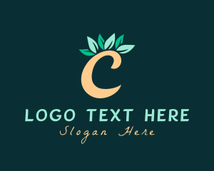 Eco Leaves Letter C Logo