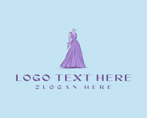 Gown - Fabric Fashion Garment logo design