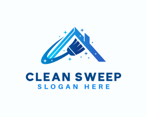 Shiny House Cleaning logo design