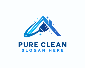 Shiny House Cleaning logo design