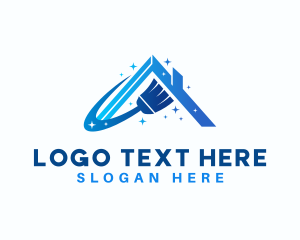 House - Shiny House Cleaning logo design