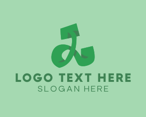 Vegan - Quirky Curly Letter L logo design