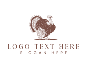 Fowl - Turkey Thanksgiving Poultry logo design