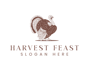 Turkey Thanksgiving Poultry logo design