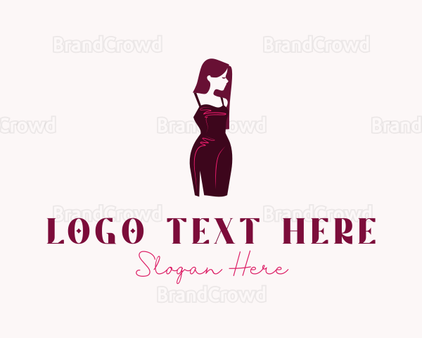 Fashion Woman Dress Logo