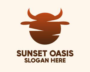 Red Cow Sunset logo design