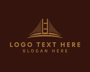 Tourist Spot - Gold Bridge Infrastructure logo design