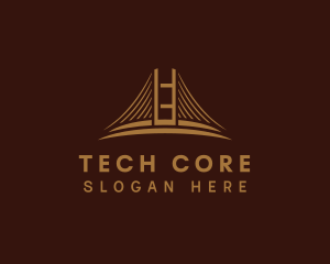 Infrastructure - Gold Bridge Infrastructure logo design