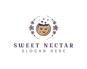 Floral Cookie Cafe logo design