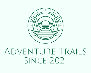 Travel Mountain Badge  logo design