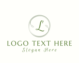 Aesthetic - Natural Ornamental Leaf logo design