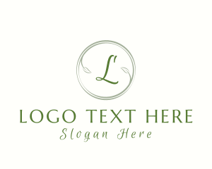 Letter - Natural Ornamental Leaf logo design