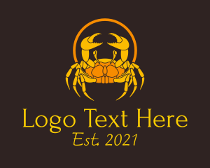 Marine Animal - Golden King Crab logo design