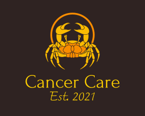 Cancer - Golden King Crab logo design