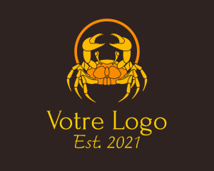 Cancer - Golden King Crab logo design