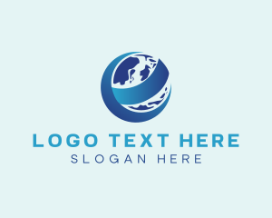 International - Globe Tour Letter E logo design