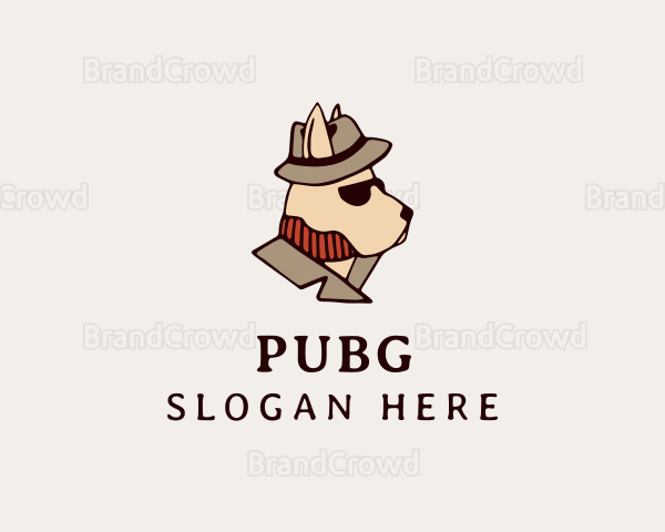 Mysterious Detective Dog Logo