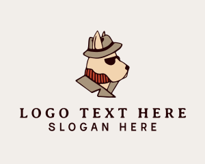Mysterious - Mysterious Detective Dog logo design