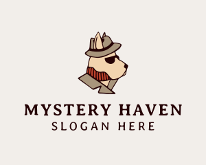 Mysterious Detective Dog  logo design