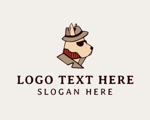 Mysterious Detective Dog  Logo