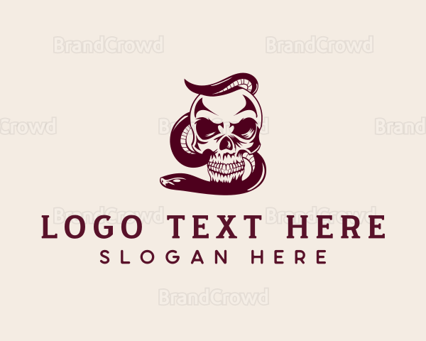 Venom Snake Skull Logo