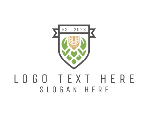 Lager - Organic Malt Crest logo design
