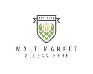 Organic Malt Crest logo design