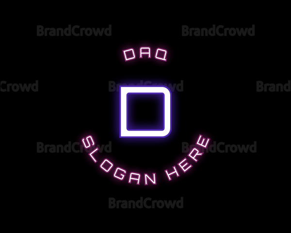 Futuristic Digital Neon Logo