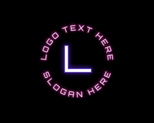 Night Life - Futuristic Digital Neon logo design